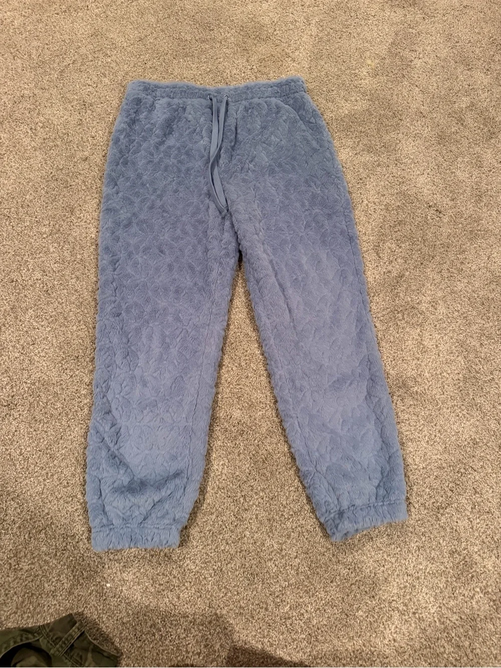 No Boundaries Plush Quilted Blue Pajama Pants
